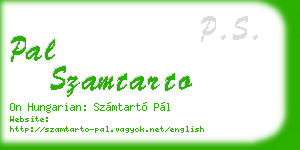 pal szamtarto business card